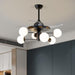 42 in. Sputnik Fandelier with Lights and Remote, Retractable Blade Ceiling Fan Chandelier Fan Light Fixture for Dining Room, Unique Ceiling Fans-1-ErisView