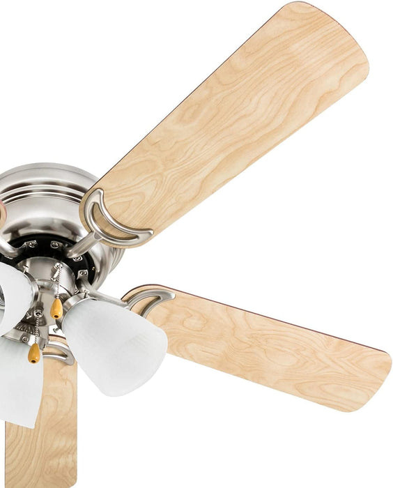 42 in. Traditional Flush Mount Indoor LED Ceiling Fan with Light, Pull Chain, 5, Reversible Fan in Winter Summer-12-ErisView