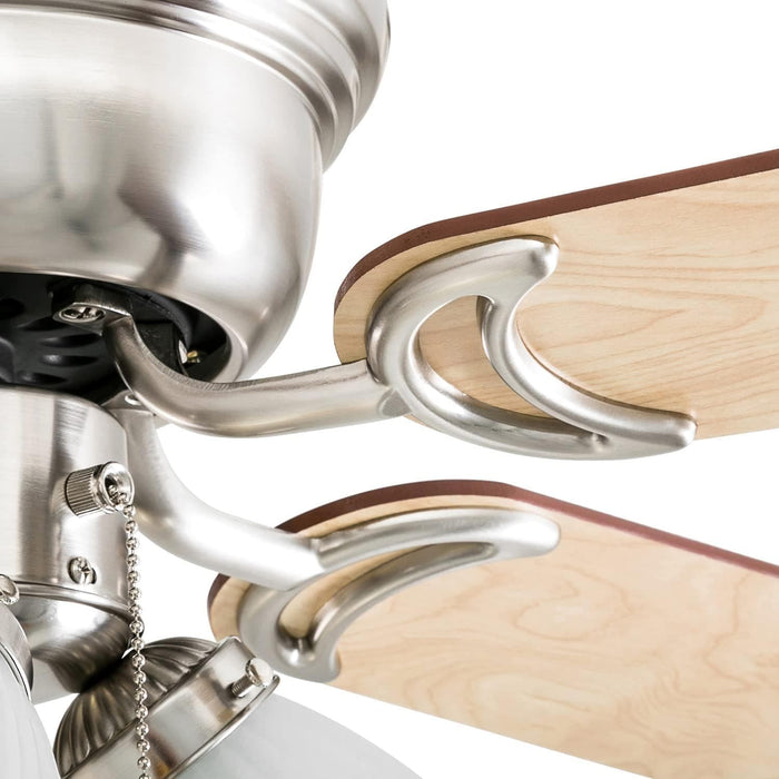 42 in. Traditional Flush Mount Indoor LED Ceiling Fan with Light, Pull Chain, 5, Reversible Fan in Winter Summer-13-ErisView