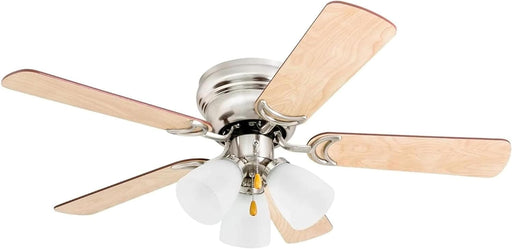 42 in. Traditional Flush Mount Indoor LED Ceiling Fan with Light, Pull Chain, 5, Reversible Fan in Winter Summer-1-ErisView