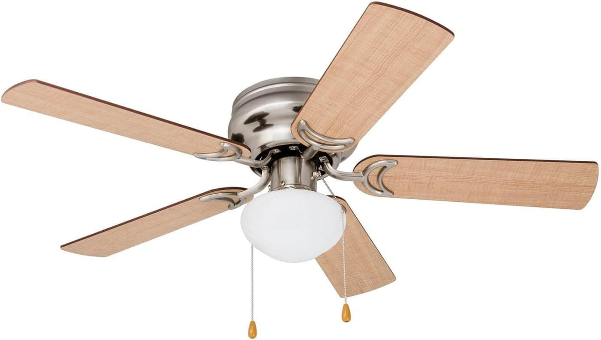 42 in. Traditional Flush Mount Indoor LED Ceiling Fan with Light, Pull Chain, Reversible Fan for Summer Winter-8-ErisView