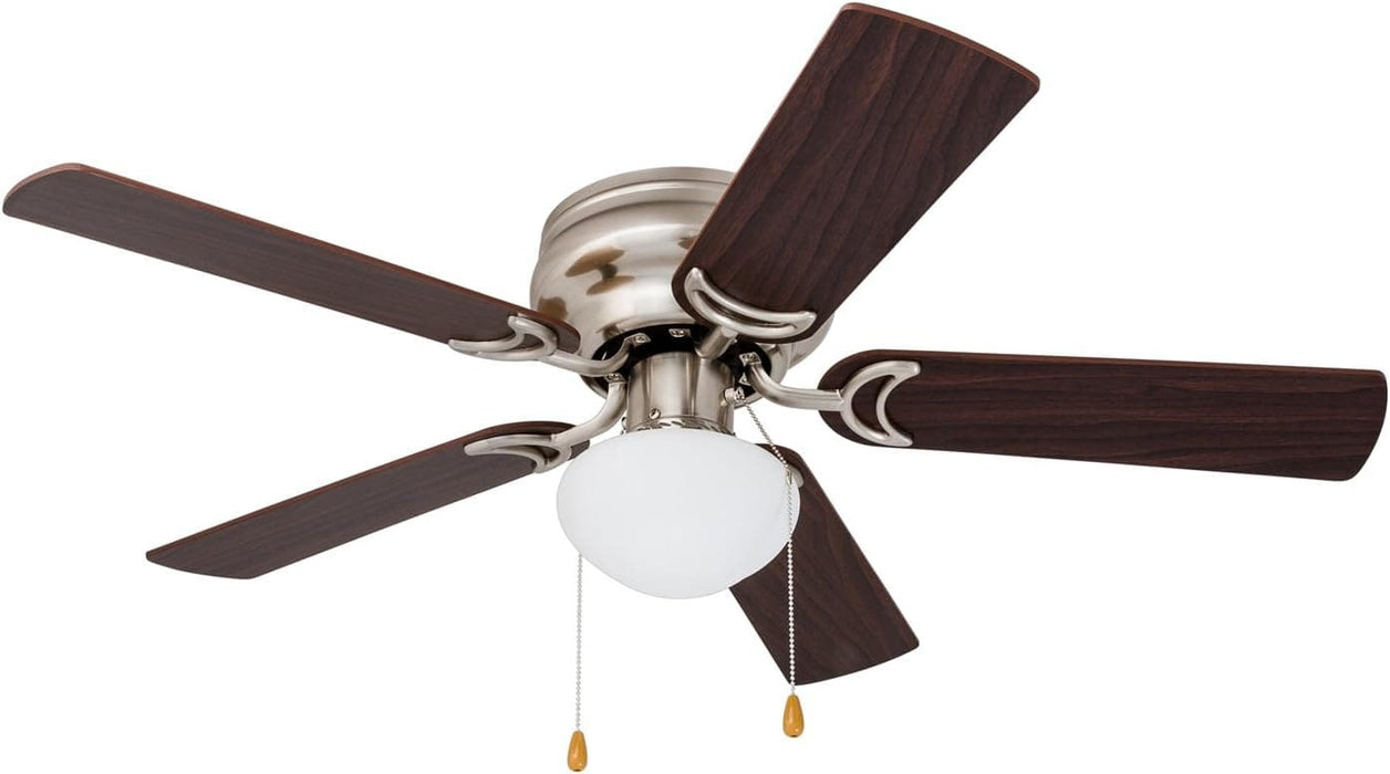 42 in. Traditional Flush Mount Indoor LED Ceiling Fan with Light, Pull Chain, Reversible Fan for Summer Winter-1-ErisView