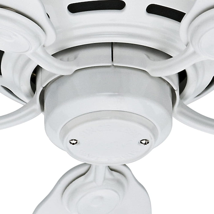 42 in. White Ceiling Fan, Indoor Low Profile Ceiling Fan with Pull Chain Control, Hugger Ceiling Fans-5-ErisView