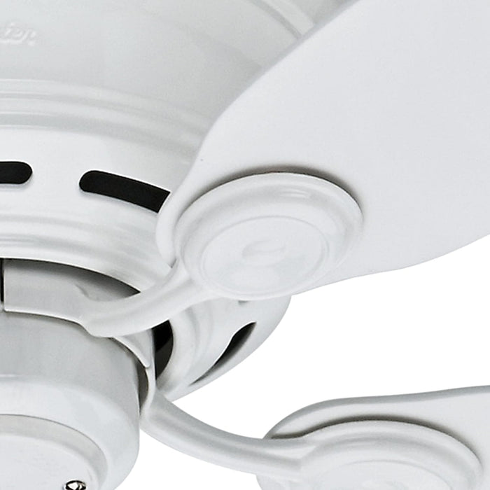 42 in. White Ceiling Fan, Indoor Low Profile Ceiling Fan with Pull Chain Control, Hugger Ceiling Fans-6-ErisView