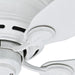 42 in. White Ceiling Fan, Indoor Low Profile Ceiling Fan with Pull Chain Control, Hugger Ceiling Fans-6-ErisView