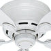 42 in. White Ceiling Fan, Indoor Low Profile Ceiling Fan with Pull Chain Control, Hugger Ceiling Fans-7-ErisView