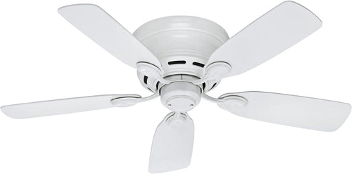 42 in. White Ceiling Fan, Indoor Low Profile Ceiling Fan with Pull Chain Control, Hugger Ceiling Fans-1-ErisView