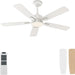 42 in. White Ceiling Fan, Remote Control Ceiling Fan with Light, 5 Blade Ceiling Fan-1-ErisView