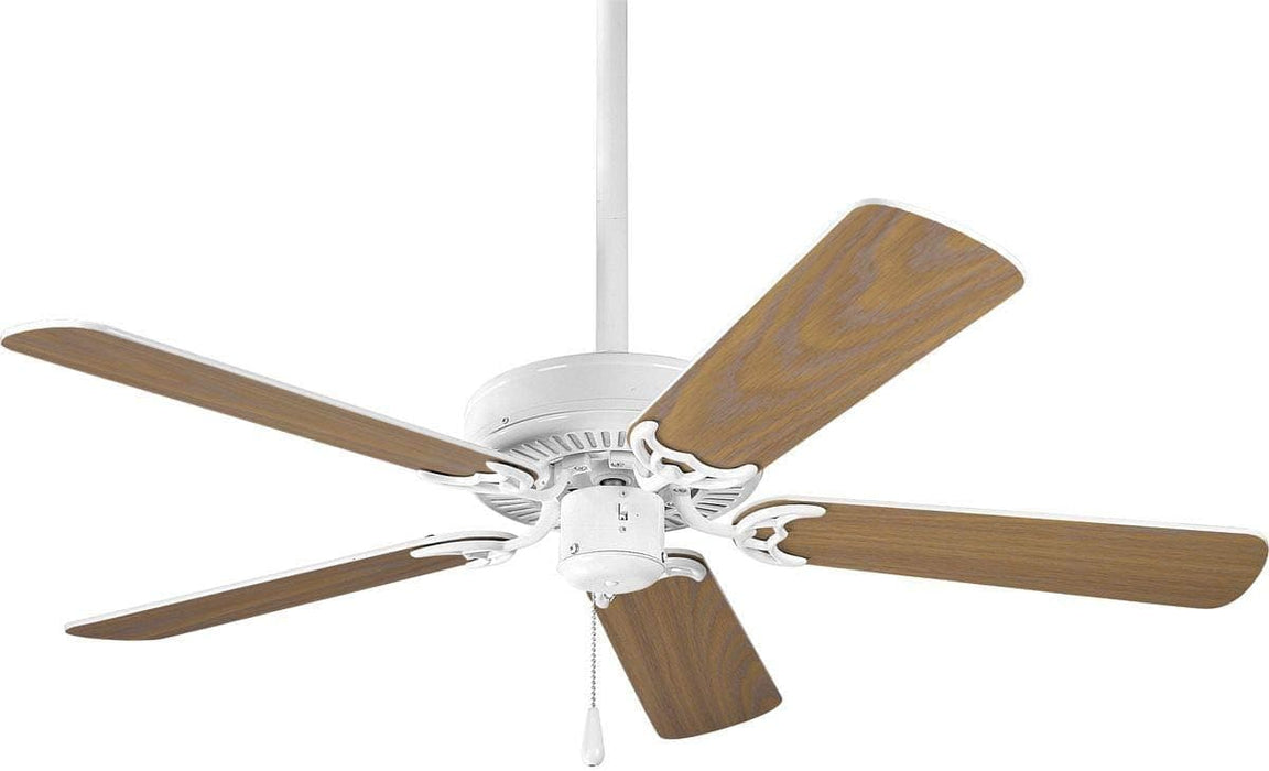 42 in. White Ceiling Fan, Short Blade Ceiling Fan, 5 Blade Fan-13-ErisView