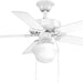 42 in. White Ceiling Fan, Short Blade Ceiling Fan, 5 Blade Fan-4-ErisView