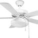 42 in. White Ceiling Fan, Short Blade Ceiling Fan, 5 Blade Fan-5-ErisView