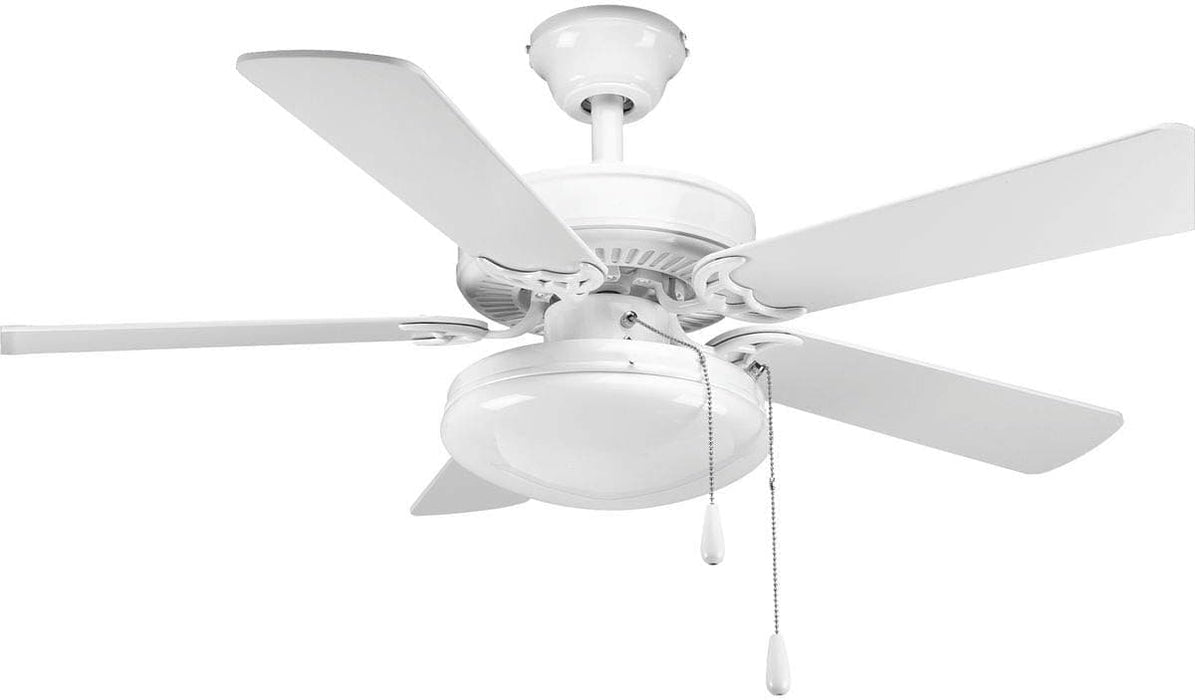 42 in. White Ceiling Fan, Short Blade Ceiling Fan, 5 Blade Fan-6-ErisView