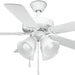 42 in. White Ceiling Fan, Short Blade Ceiling Fan, 5 Blade Fan-7-ErisView