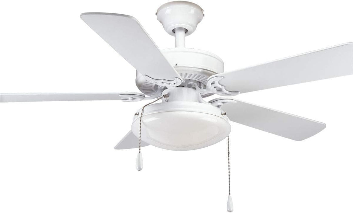 42 in. White Ceiling Fan, Short Blade Ceiling Fan, 5 Blade Fan-8-ErisView