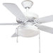 42 in. White Ceiling Fan, Short Blade Ceiling Fan, 5 Blade Fan-8-ErisView