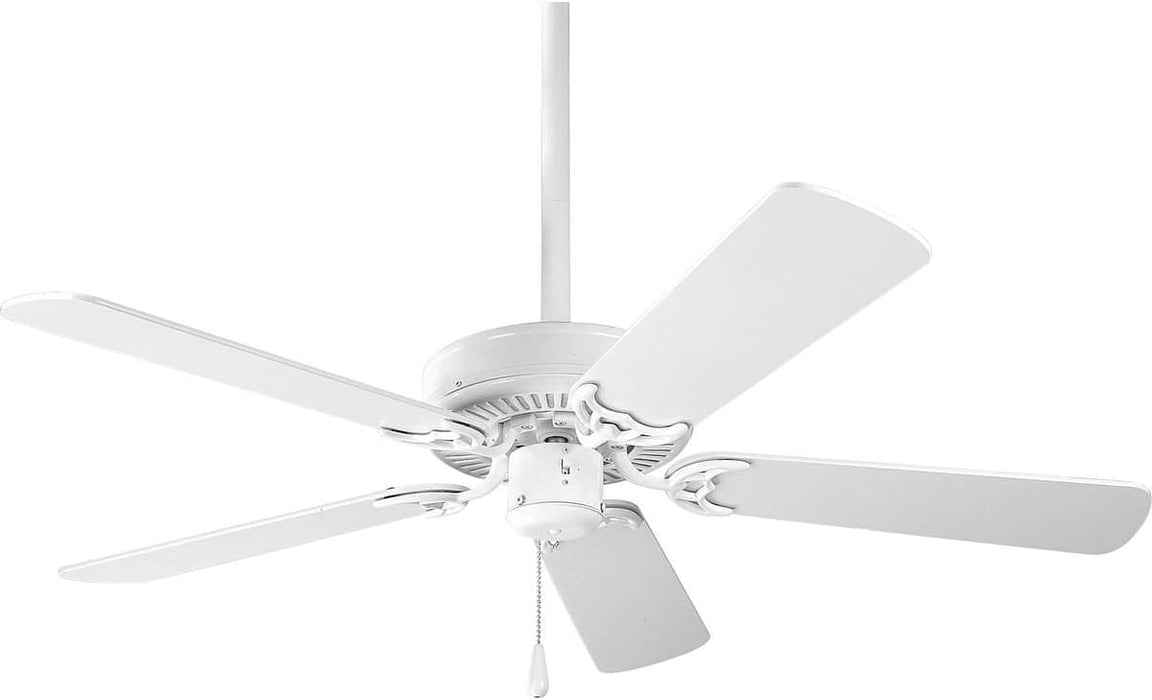 42 in. White Ceiling Fan, Short Blade Ceiling Fan, 5 Blade Fan-1-ErisView