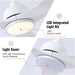 42 in. White Ceiling Fan with Light and Remote Control, Dimmable Reverse Quiet Rotating Ceiling Fans for Living Room Bedroom Balcony-7-ErisView