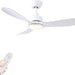 42 in. White Ceiling Fan with Light and Remote Control, Dimmable Reverse Quiet Rotating Ceiling Fans for Living Room Bedroom Balcony-1-ErisView