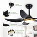 42 in. White Ceiling Fan with Lights with Remote and APP Control, Reversible Propeller Ceiling Fan for Bedroom Living Room Entryway Patio-10-ErisView