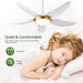 42 in. White Ceiling Fan with Lights with Remote and APP Control, Reversible Propeller Ceiling Fan for Bedroom Living Room Entryway Patio-6-ErisView