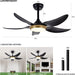 42 in. White Ceiling Fan with Lights with Remote and APP Control, Reversible Propeller Ceiling Fan for Bedroom Living Room Entryway Patio-9-ErisView