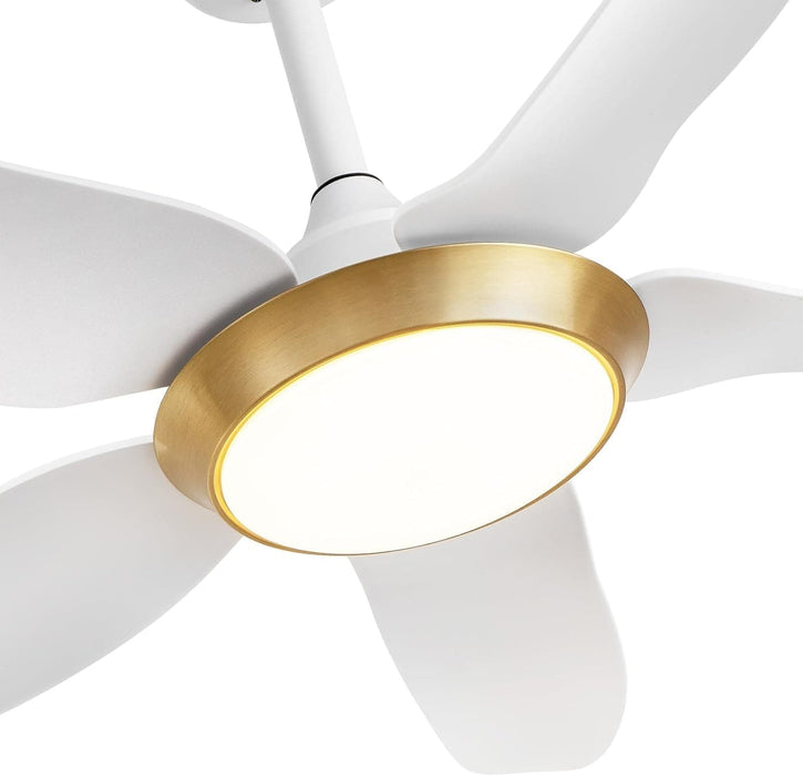 42 in. White Ceiling Fan with Lights with Remote and APP Control, Reversible Propeller Ceiling Fan for Bedroom Living Room Entryway Patio-1-ErisView
