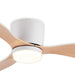 42 in. White Flush Mount Ceiling Fan Light with Remote, Low Profile Ceiling Fan for Bedroom Dining Room-10-ErisView