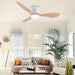 42 in. White Flush Mount Ceiling Fan Light with Remote, Low Profile Ceiling Fan for Bedroom Dining Room-11-ErisView