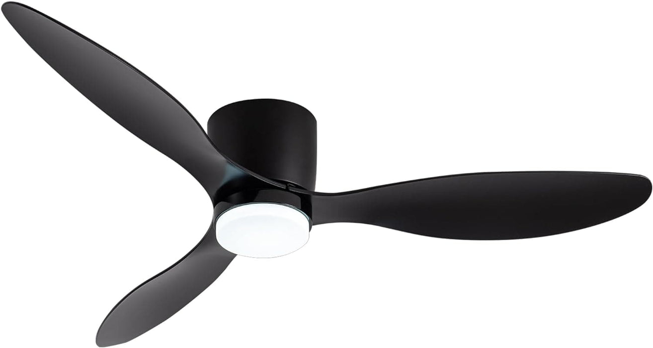42 in. White Flush Mount Ceiling Fan Light with Remote, Low Profile Ceiling Fan for Bedroom Dining Room-19-ErisView