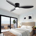 42 in. White Flush Mount Ceiling Fan Light with Remote, Low Profile Ceiling Fan for Bedroom Dining Room-20-ErisView