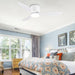 42 in. White Flush Mount Ceiling Fan Light with Remote, Low Profile Ceiling Fan for Bedroom Dining Room-8-ErisView