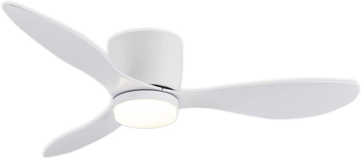 42 in. White Flush Mount Ceiling Fan Light with Remote, Low Profile Ceiling Fan for Bedroom Dining Room-1-ErisView