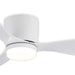 42 in. White Flush Mount Ceiling Fan Light with Remote, Low Profile Ceiling Fan for Bedroom Dining Room-1-ErisView