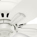 42 in. White Indoor Low Profile Ceiling Fan with LED Light and Pull Chain Control, Hugger Ceiling Fans-5-ErisView