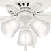 42 in. White Indoor Low Profile Ceiling Fan with LED Light and Pull Chain Control, Hugger Ceiling Fans-8-ErisView