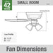 42 in. White Indoor Low Profile Ceiling Fan with LED Light and Pull Chain Control, Hugger Ceiling Fans-9-ErisView