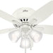 42 in. White Indoor Low Profile Ceiling Fan with LED Light and Pull Chain Control, Hugger Ceiling Fans-1-ErisView