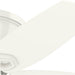 42 in. White Low Ceiling Fan with LED Light Kit and Pull Chain, Hugger Ceiling Fan with Light-12-ErisView