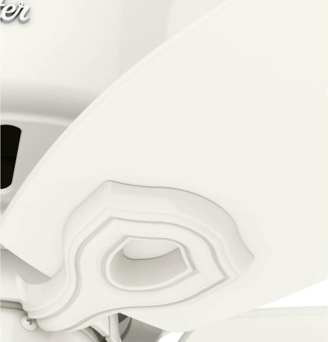 42 in. White Low Ceiling Fan with LED Light Kit and Pull Chain, Hugger Ceiling Fan with Light-7-ErisView