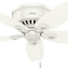 42 in. White Low Ceiling Fan with LED Light Kit and Pull Chain, Hugger Ceiling Fan with Light-9-ErisView