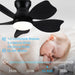 42 in. White Outdoor Ceiling Fan with Remote Control, 3 Blade Modern Ceiling Fan with Light, Quiet Dimmable Ceiling Fan for Living Room Bedroom-12-ErisView