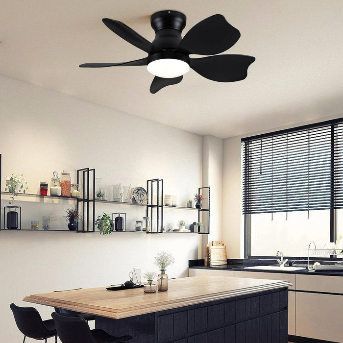 42 in. White Outdoor Ceiling Fan with Remote Control, 3 Blade Modern Ceiling Fan with Light, Quiet Dimmable Ceiling Fan for Living Room Bedroom-14-ErisView