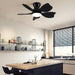 42 in. White Outdoor Ceiling Fan with Remote Control, 3 Blade Modern Ceiling Fan with Light, Quiet Dimmable Ceiling Fan for Living Room Bedroom-14-ErisView