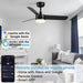 42 in. White Outdoor Ceiling Fan with Remote Control, 3 Blade Modern Ceiling Fan with Light, Quiet Dimmable Ceiling Fan for Living Room Bedroom-17-ErisView
