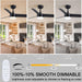 42 in. White Outdoor Ceiling Fan with Remote Control, 3 Blade Modern Ceiling Fan with Light, Quiet Dimmable Ceiling Fan for Living Room Bedroom-19-ErisView