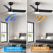 42 in. White Outdoor Ceiling Fan with Remote Control, 3 Blade Modern Ceiling Fan with Light, Quiet Dimmable Ceiling Fan for Living Room Bedroom-20-ErisView
