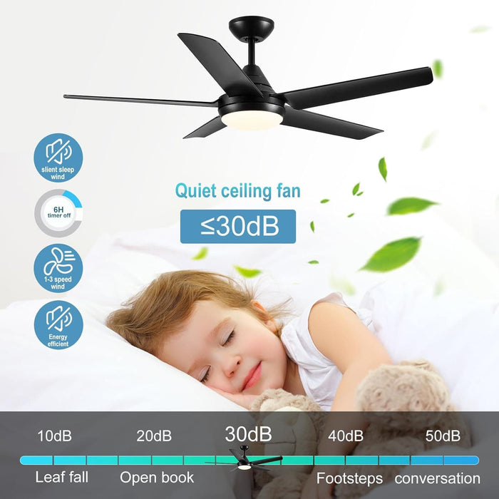 42 in. White Outdoor Ceiling Fan with Remote Control, 3 Blade Modern Ceiling Fan with Light, Quiet Dimmable Ceiling Fan for Living Room Bedroom-25-ErisView