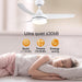 42 in. White Outdoor Ceiling Fan with Remote Control, 3 Blade Modern Ceiling Fan with Light, Quiet Dimmable Ceiling Fan for Living Room Bedroom-5-ErisView