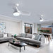 42 in. White Remote Control Ceiling Fan and Light APP Control, Low Profile Reversible Ceiling Fan Winter Summer, Quiet Ceiling Fans for Bedroom Kitchen-7-ErisView