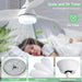 42 in. White Remote Control Ceiling Fan and Light APP Control, Low Profile Reversible Ceiling Fan Winter Summer, Quiet Ceiling Fans for Bedroom Kitchen-8-ErisView